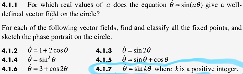 SOLVED: For which real values of a is the vector field defined on the ...