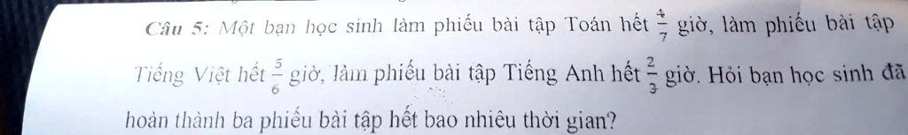 Solved CÃ³ 5 Má™t Báº¡n Há C Sinh LÃ M Phiáº¿u BÃ I Táº­p ToÃ¡n Háº