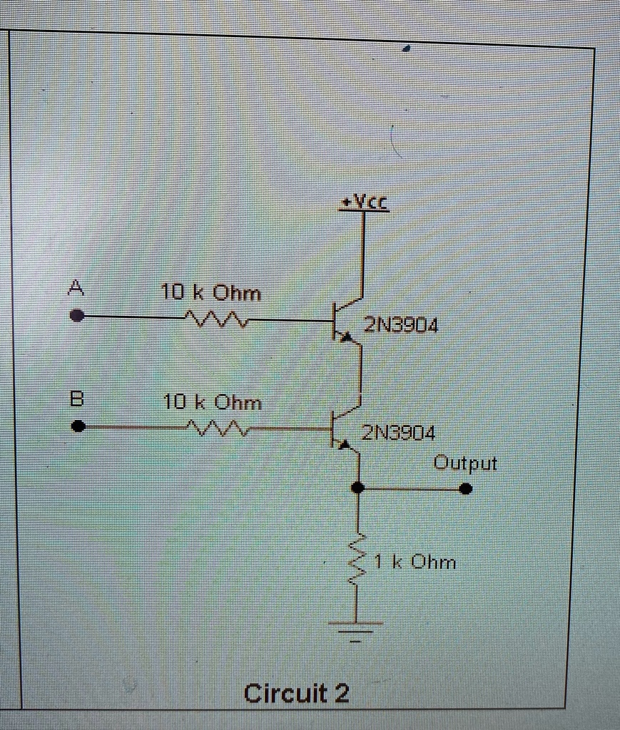 A 10 k Ohm 2N3904 B 10 k Ohm 2N3904 Output Circuit 2 1 k Ohm
