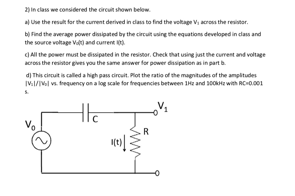 Video Solution: 2) In Class, We Considered The Circuit Shown Below: A 