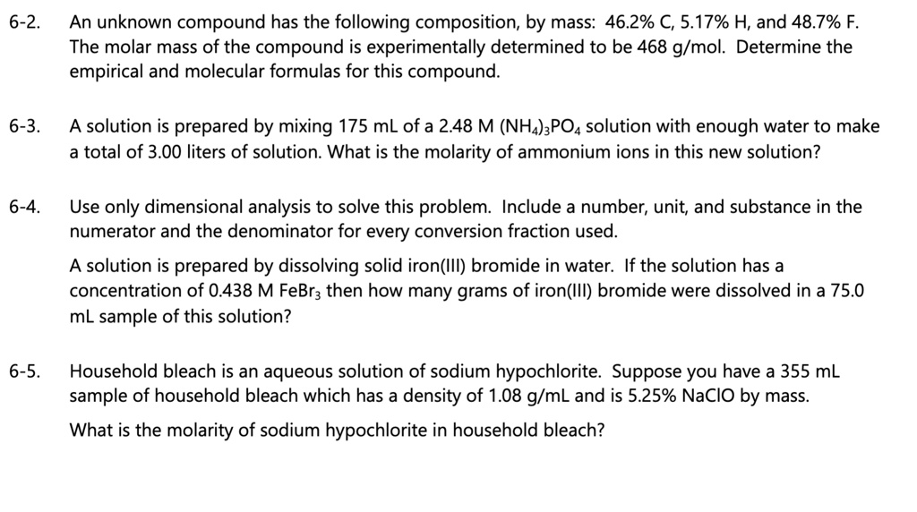 Solved A sample of compound M is analysed in a mass