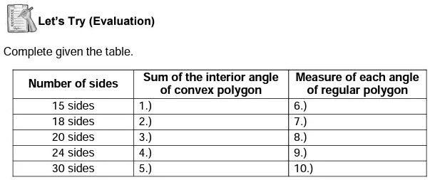 Sides Sum Of The Interior Angle Measure