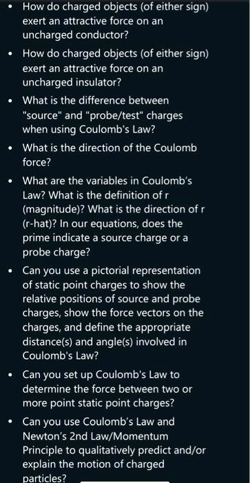 Uncharged Sign how do charged objects of either sign exert an attractive force on an ...