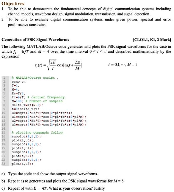 SOLVED: Texts: Objectives 1. To be able to demonstrate the fundamental ...