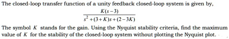 The closed-loop transfer function of a unity feedback closed-loop ...