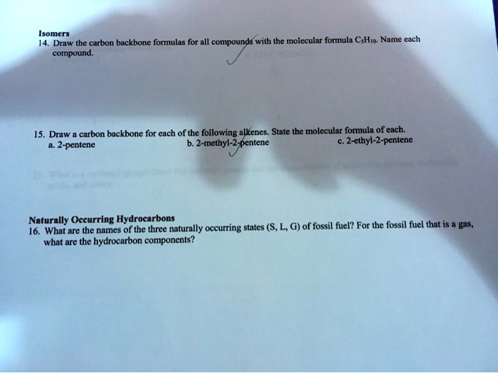 Solved Isomers Draw The Carbon Backbone Formulas For All Compounds