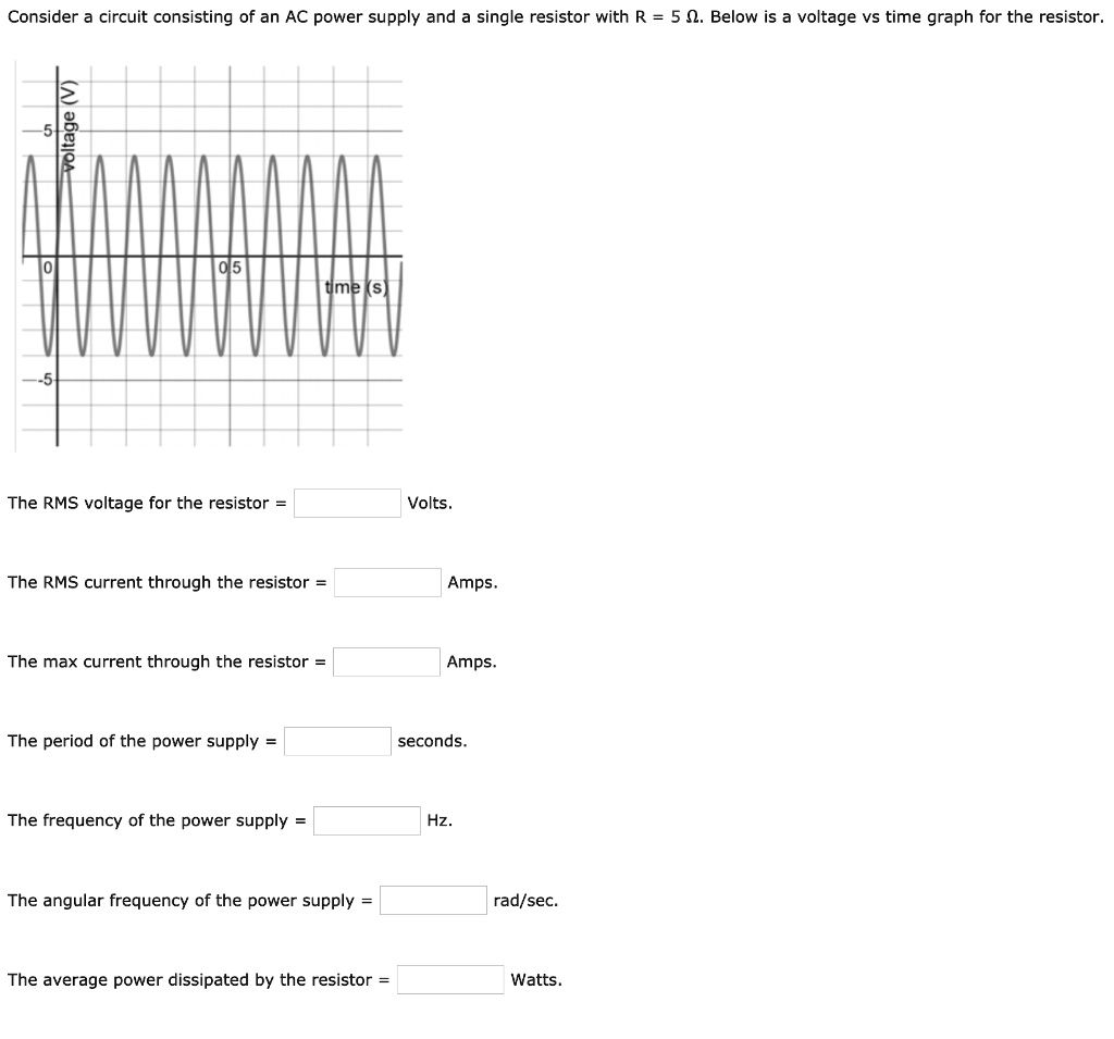 Consider a circuit consisting of an AC power supply and a single ...