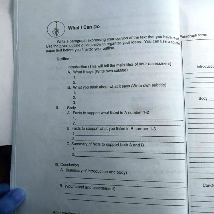 SOLVED: TASK 5. Write a paragraph expressing your opinion of the text ...