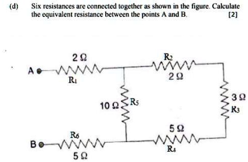 SOLVED: 'Calculate The Equivalent Resistance Between Point A And B'