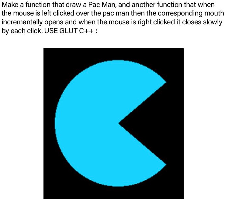 Make a function that draws a Pac-Man, and another function that, when ...