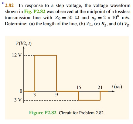 *2.82 In response to a step voltage, the voltage waveform...