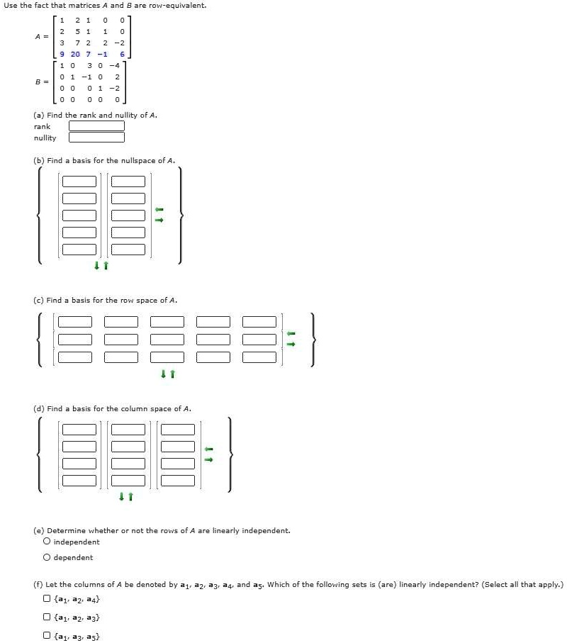 SOLVED Use the fact that matrices are equivalent. Find the rank