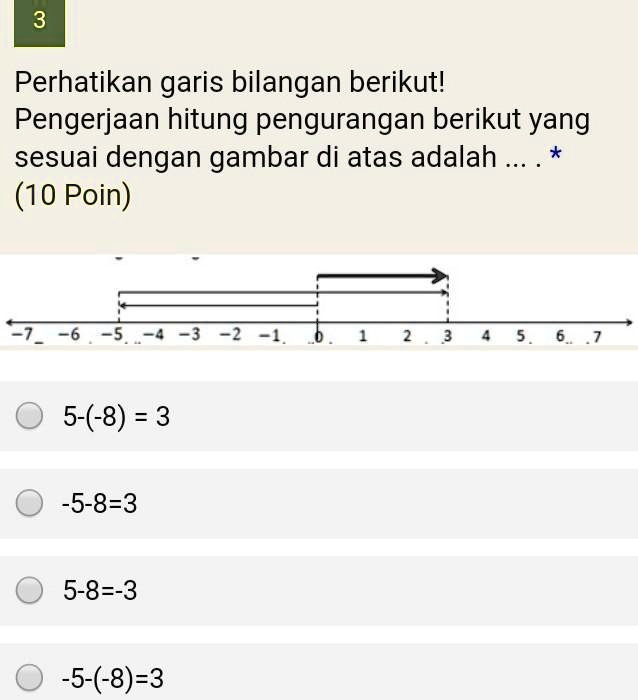 SOLVED: Perhatikan Garis Bilangan Berikut!Pengerjaan Hitung Pengurangan ...