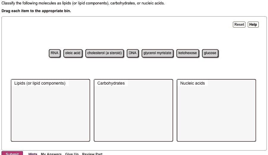 SOLVED: ' Classify the following molecules as lipids (or lipid ...