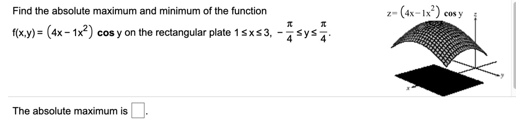 Find the absolute maximum and minimum of the function flxy
