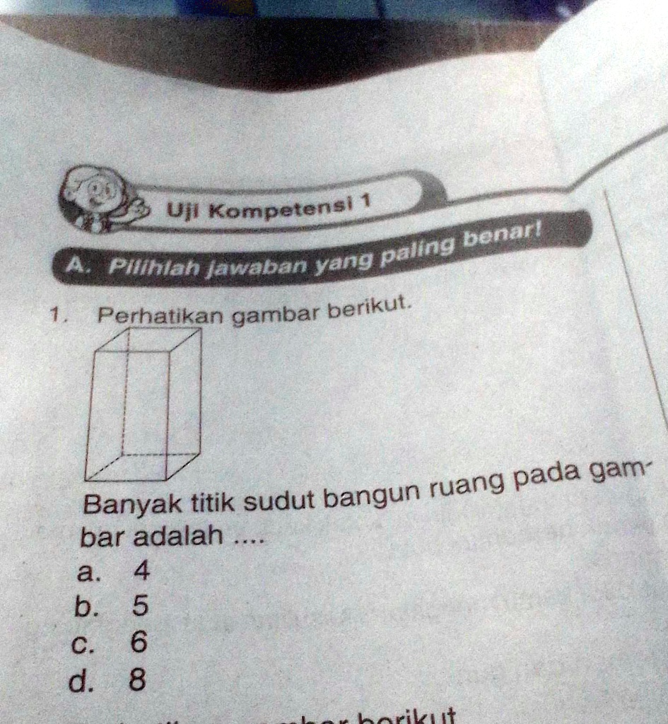 SOLVED: Perhatikan Gambar Berikut.Banyak Titik Sudut Bangun Ruang Pada ...