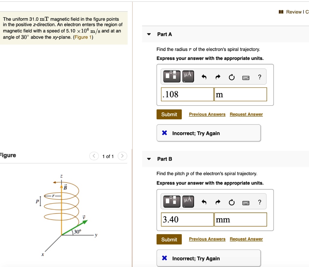 SOLVED The uniform 31.0 mT field in the figure points in the
