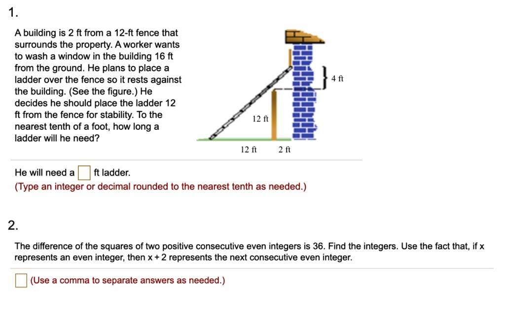 SOLVED Building is 2 ft from a 12ft fence that surrounds the property