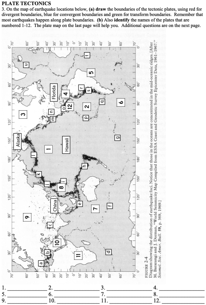 hey can you help me solve this problem plate tectonics on the map of ...