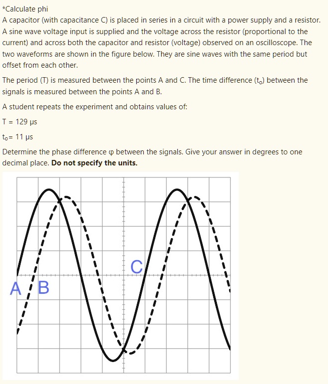 SOLVED *Calculate phi A capacitor (with capacitance C) is placed in