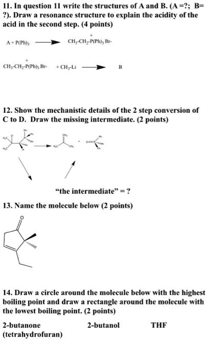 SOLVED:M.In question I write the structures of A and B: (4= B= Draw ...