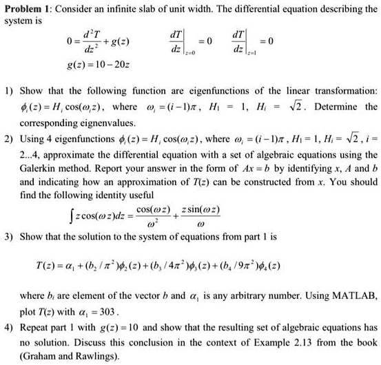 SOLVED: Problem [: Consider an infinite slab of unit width: The ...