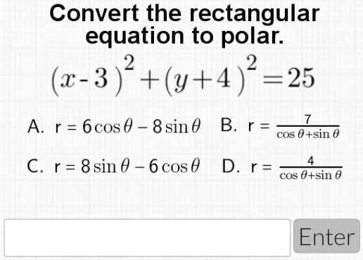 Convert The Rectangular Equation To Polar 2 3 2 Y 4 Itprospt