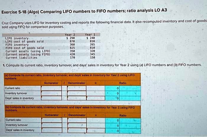 Solved: Texts: Exercise 5-18 (algo) Comparing Lifo Numbers To Fifo 