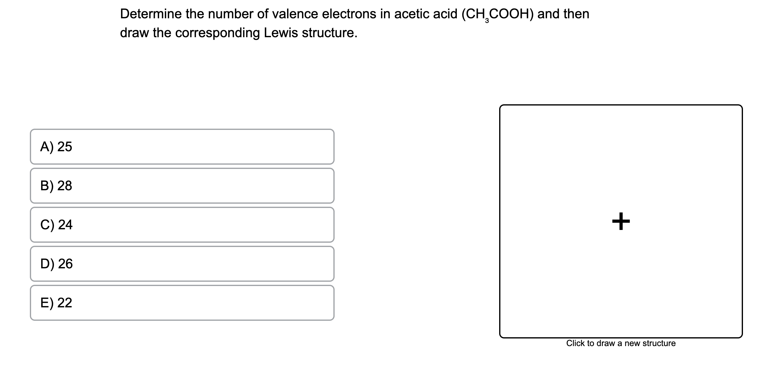 SOLVED Determine the number of valence electrons in acetic acid