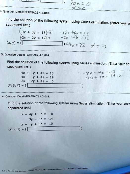 3oxquestion Detailsteafmacz 4 3 010 Find The Solution Itprospt