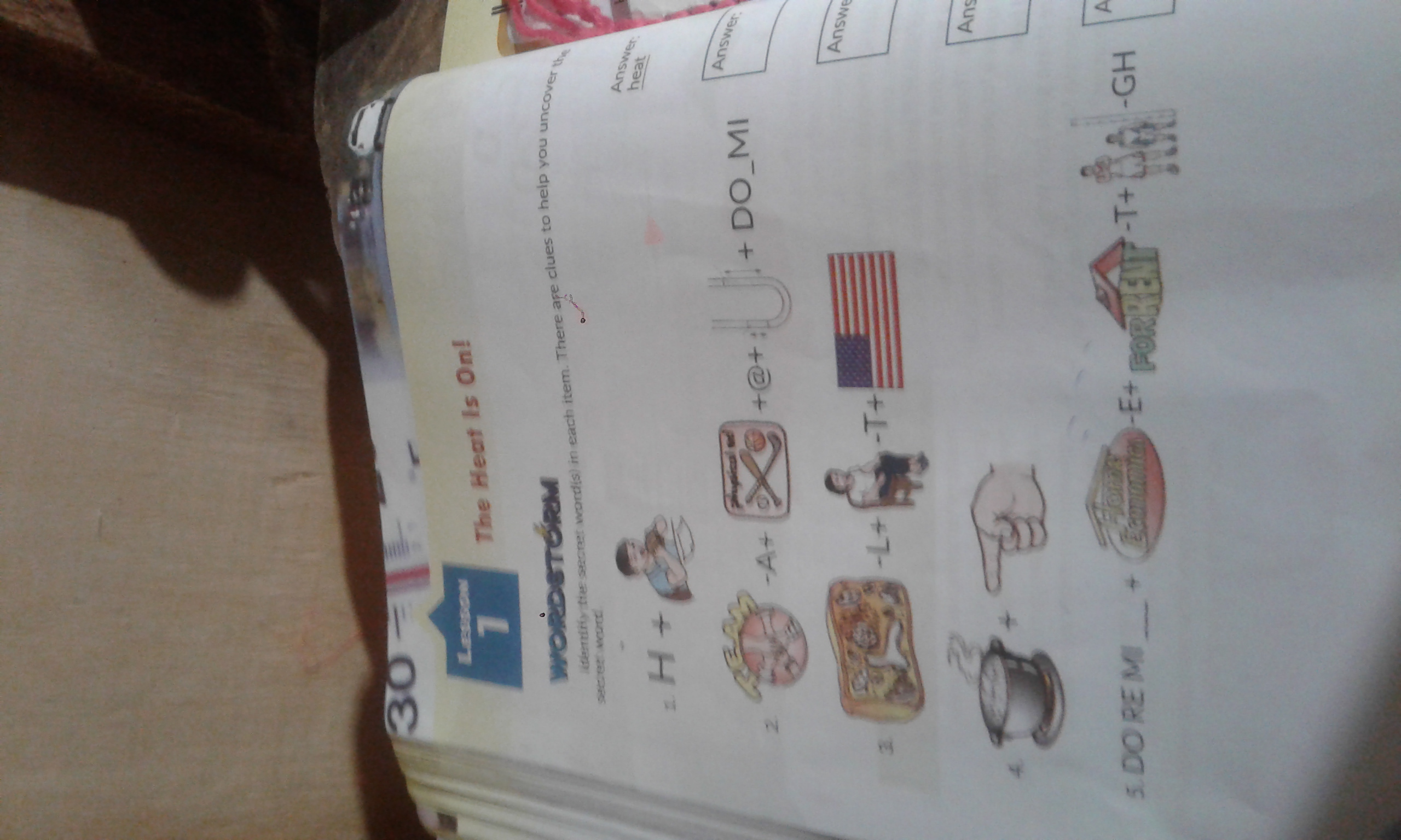 identify the secret word s in each item