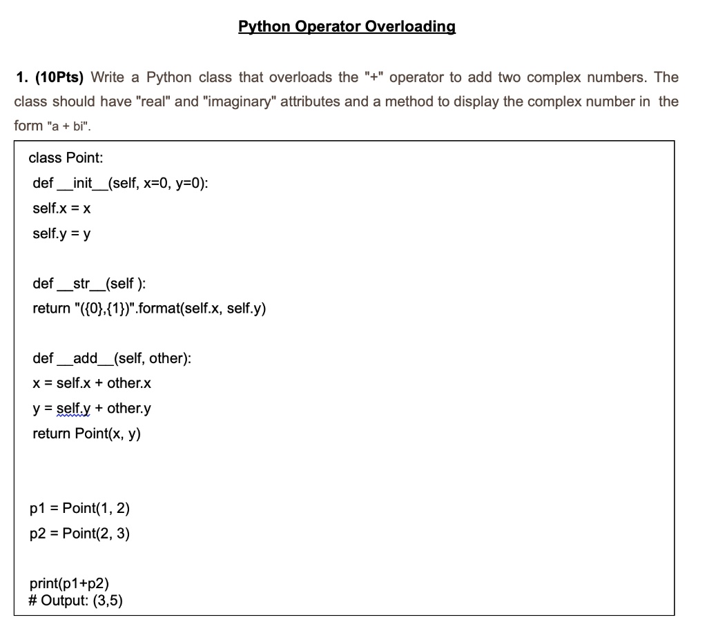 Operator Overloading in Python - Scaler Topics
