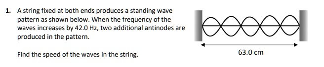 Standing Wave Pattern String 1. A string fixed at both ends produces a standing wave pattern as ...