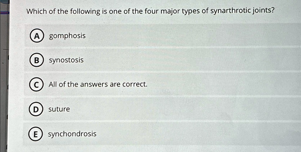 SOLVED: Which of the following is one of the four major types of ...