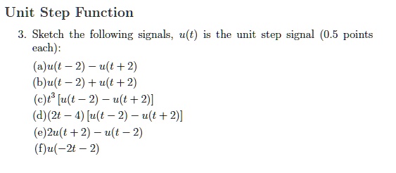 Solved Prob.1 (5 pts) Sketch the following signals. i) x(t) | Chegg.com