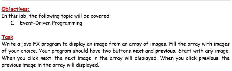 SOLVED: I need it in Java. Please. Objectives: In this lab, the ...