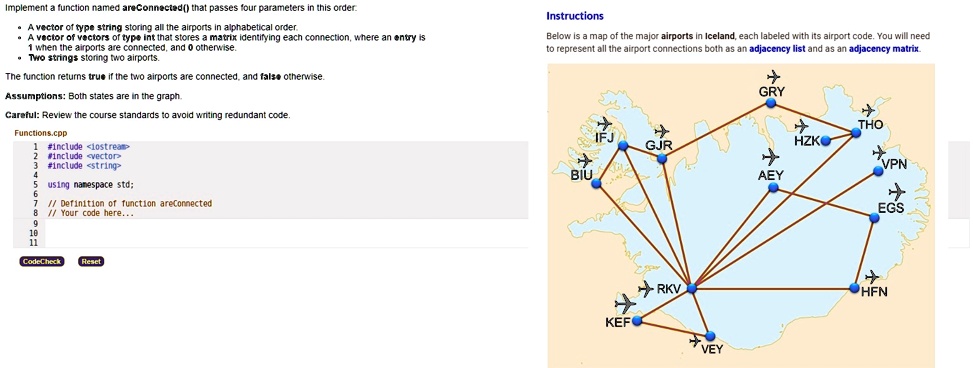 SOLVED: Help me with this in C++ please Instructions: - A vector of ...