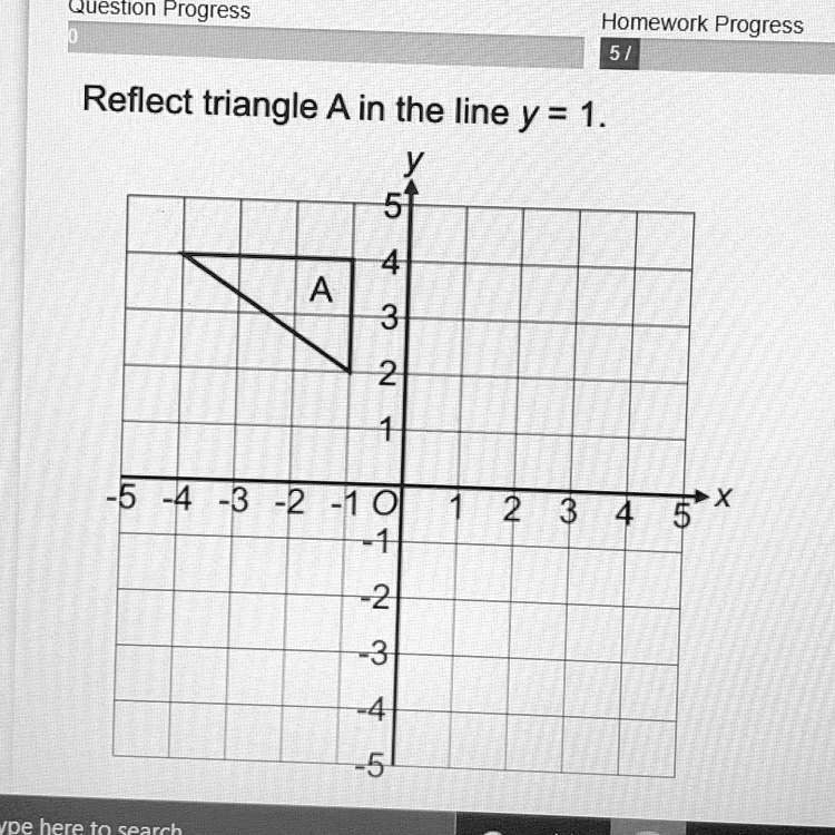 Reflect triangle A in the line y=1 
