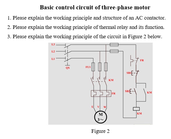 SOLVED: Basic Control Circuit Of Three-phase Motor 1. Please Explain ...