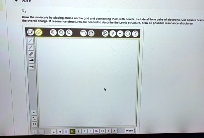 SOLVED: Draw the molecule by placing atoms on the grid and connecting ...