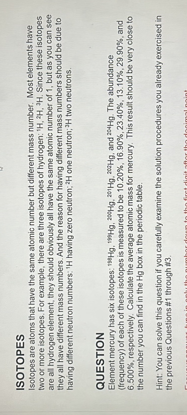 isotopes have same atomic number but different mass number