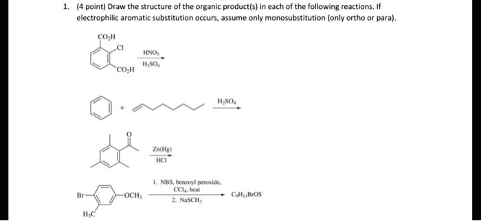 draw the structure of the aromatic product from the following reaction