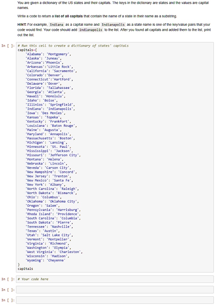 SOLVED: USE PYTHON PROGRAMMING LANGUAGE You are given a dictionary of ...