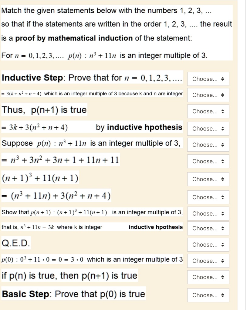 Match the given statements below with the numbers 1, 2, 3,...