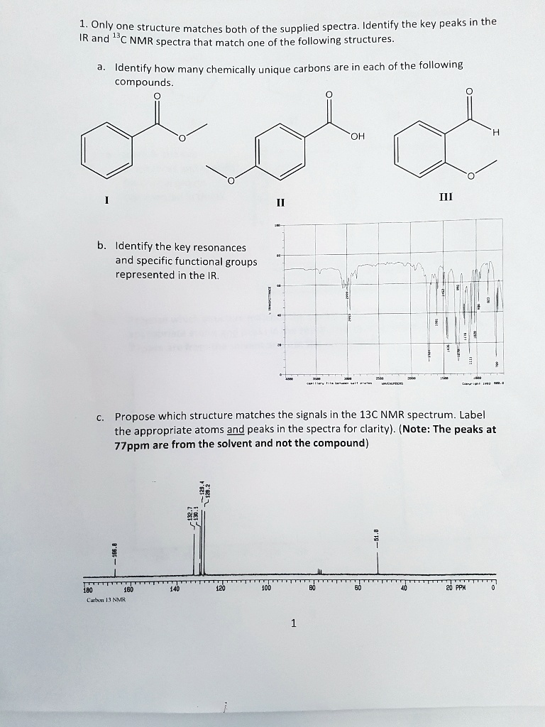 SOLVED: Only one structure matches both of the supplied spectra ...