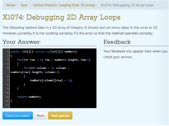 SOLVED: Texts: This is Java Home / Gym / Syntax Practice: Looping Over ...