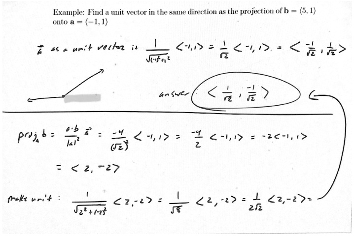 Example Fitud Uit Vector In The Samee Dlirection As T Itprospt