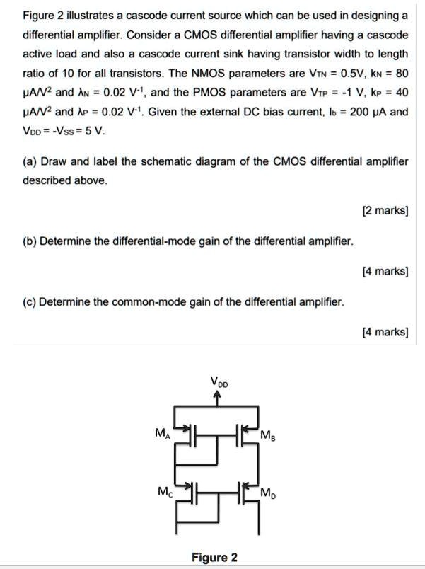 SOLVED: Figure 2 illustrates a cascode current source which can be used ...