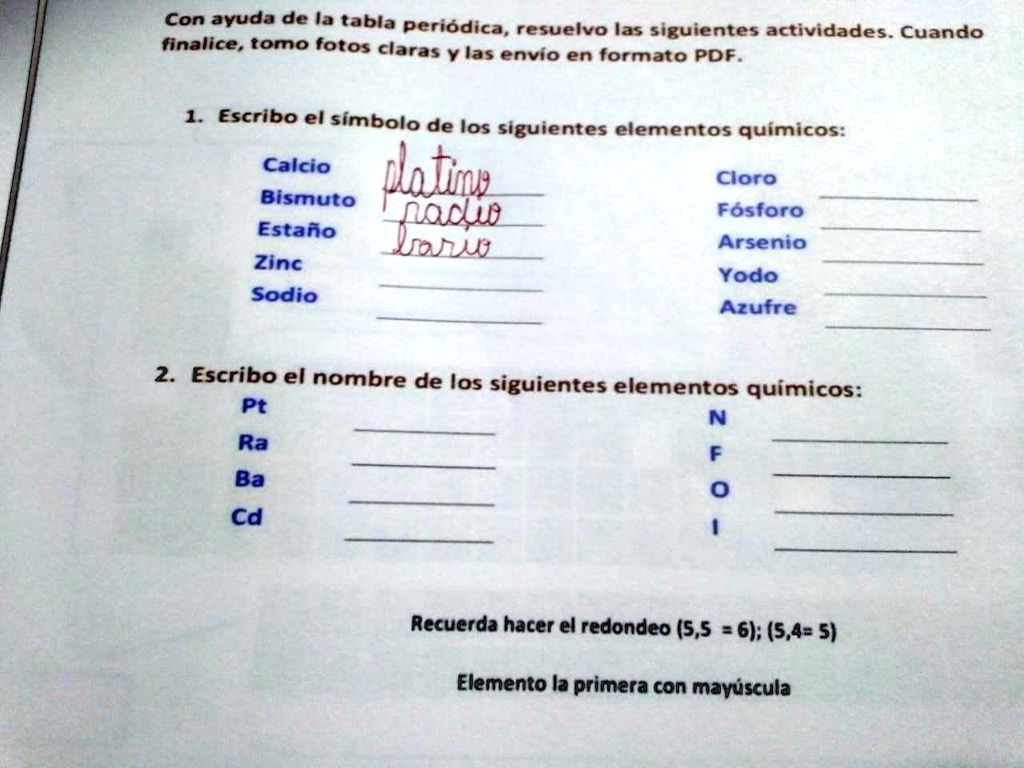 Solved Me Ayudan Por Favor Es Examen Con Ayuda De La Tabla Periodica