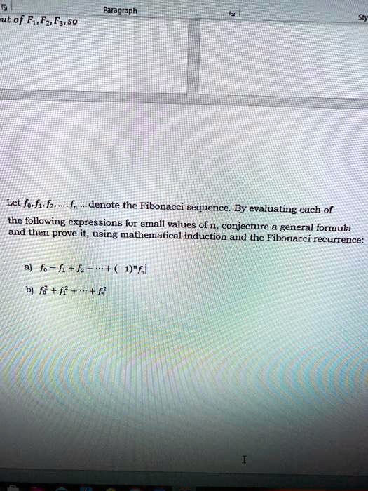 SOLVED: Out of F, Fz, F3, so Let fo fufz = f denote the Fibonacci ...